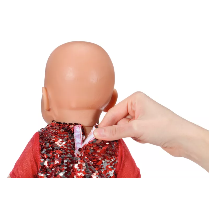 Doll dress ZAPF BABY born Xmas Dress for 43 cm dolls, textile, multicolour, foldable, age 3–12