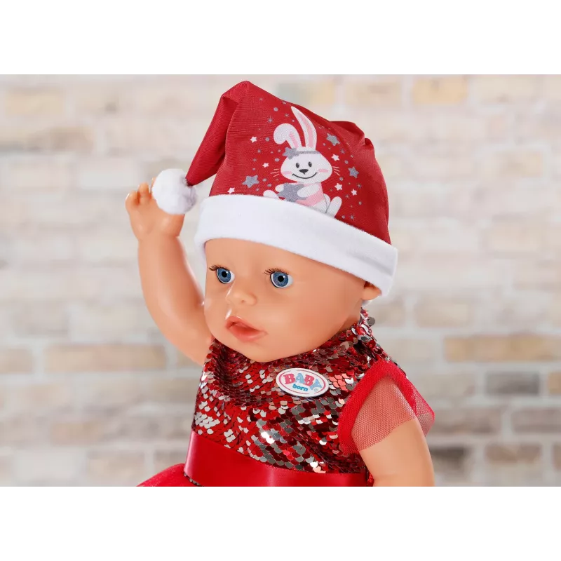 Doll dress ZAPF BABY born Xmas Dress for 43 cm dolls, textile, multicolour, foldable, age 3–12