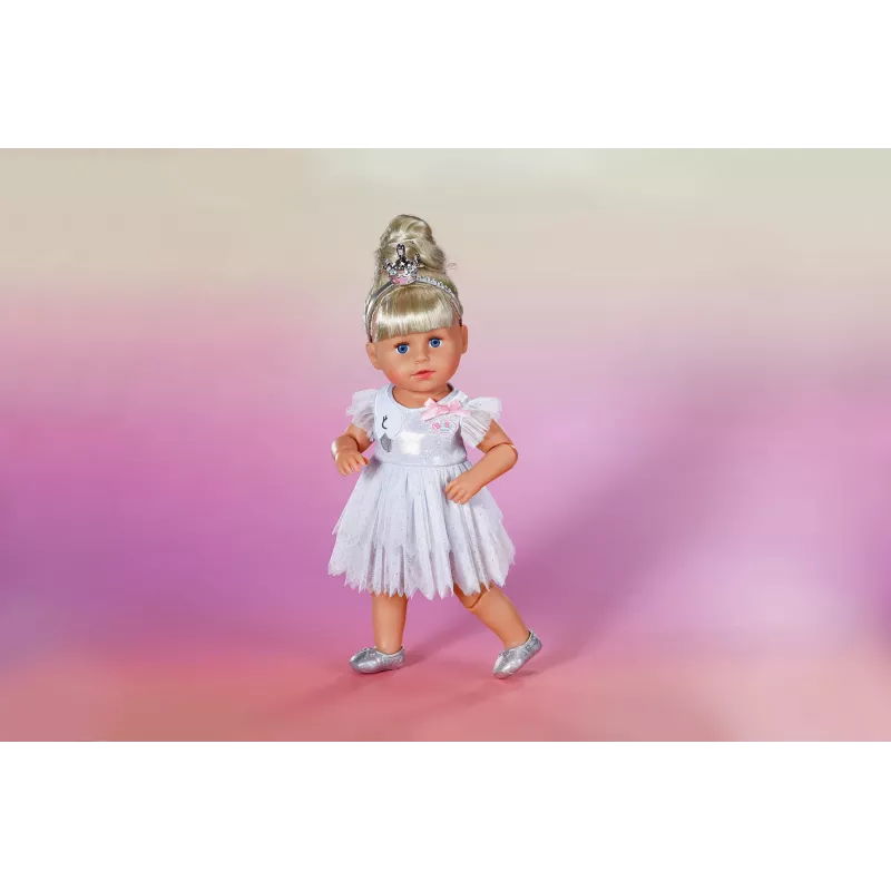 Doll clothes set ZAPF BABY born Ballerina-Outfit for 43 cm dolls, multicolour, recommended age 3+