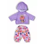 Doll clothes set ZAPF BABY born Hoodie Outfit for 43 cm dolls, multicolour, recommended age 3+