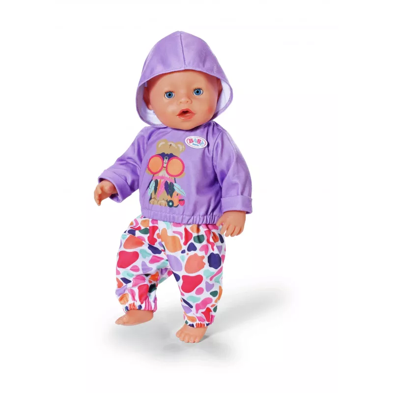 Doll clothes set ZAPF BABY born Hoodie Outfit for 43 cm dolls, multicolour, recommended age 3+