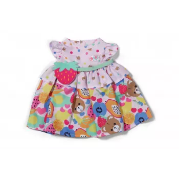 Doll dress ZAPF BABY born Dress Fruit for 43 cm dolls, multicolour, foldable, age 3+