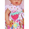 Doll dress ZAPF BABY born Dress Fruit for 43 cm dolls, multicolour, foldable, age 3+