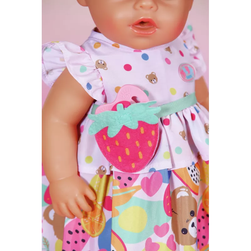Doll dress ZAPF BABY born Dress Fruit for 43 cm dolls, multicolour, foldable, age 3+