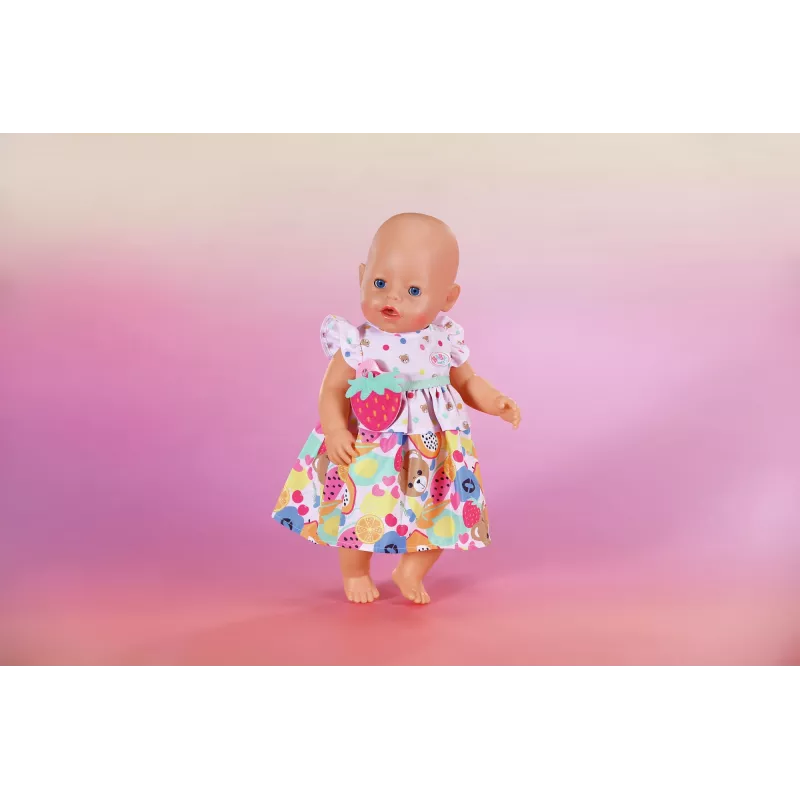 Doll dress ZAPF BABY born Dress Fruit for 43 cm dolls, multicolour, foldable, age 3+