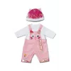 Doll clothes set ZAPF BABY born Onesie with Hat for 43 cm dolls, multicolour, foldable, age 3+