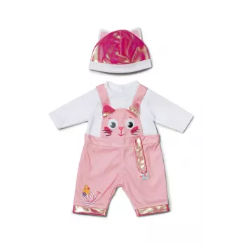 Doll clothes set ZAPF BABY born Onesie with Hat for 43 cm dolls, multicolour, foldable, age 3+