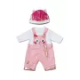 Doll clothes set ZAPF BABY born Onesie with Hat for 43 cm dolls, multicolour, foldable, age 3+