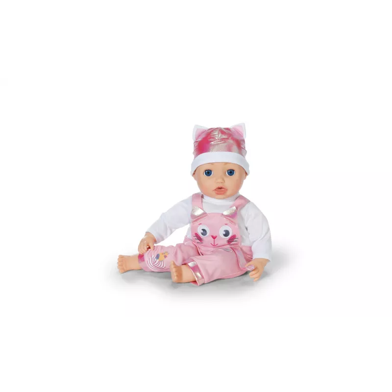 Doll clothes set ZAPF BABY born Onesie with Hat for 43 cm dolls, multicolour, foldable, age 3+