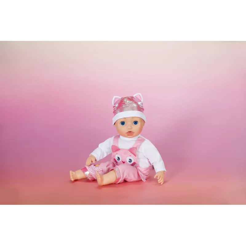 Doll clothes set ZAPF BABY born Onesie with Hat for 43 cm dolls, multicolour, foldable, age 3+