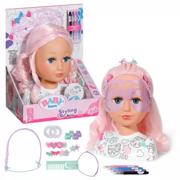 BABY born Styling Head Artist, Makeup/Styling doll head, Female, 3 yr(s), Multicolour