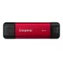 External SSD Kingston 2TB Dual USB-A/USB-C, USB 3.2 Gen 2, Read 1050 MB/s, Write 950 MB/s, Black/Red