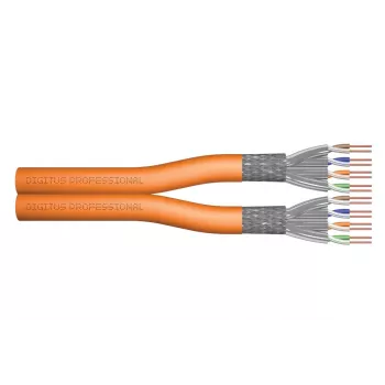 DIGITUS installation cable - Cat 7 - S/FTP - AWG 23/1 - duplex - 100m - Orange