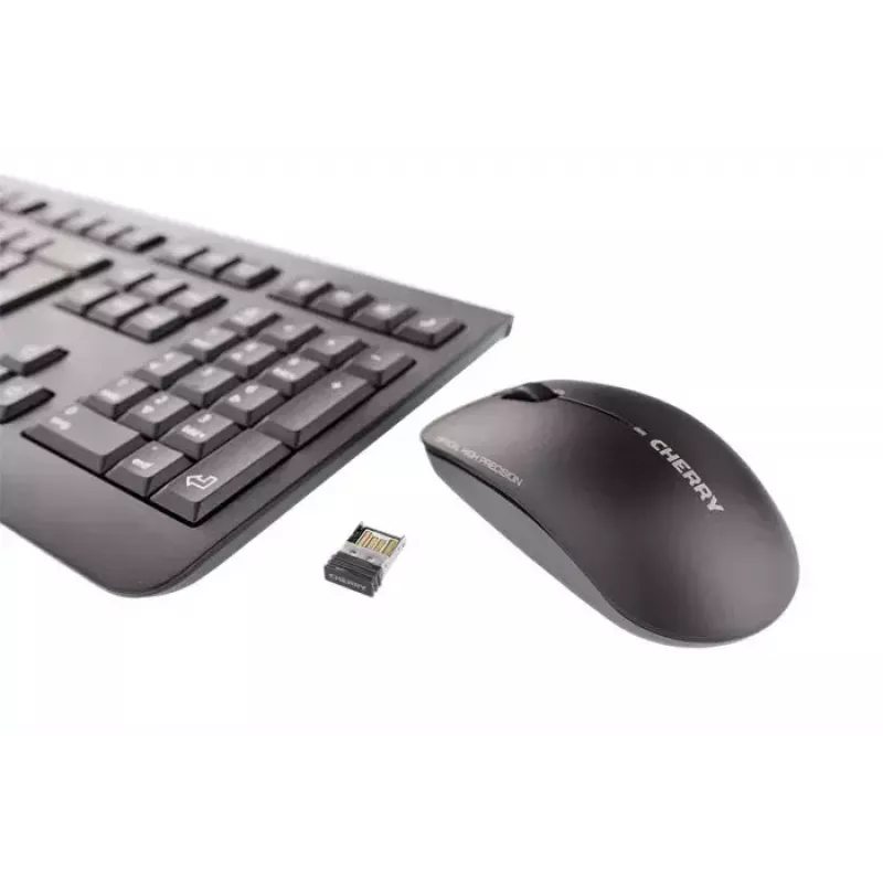 CHERRY DW 3000 keyboard Mouse included Universal RF Wireless AZERTY French Black