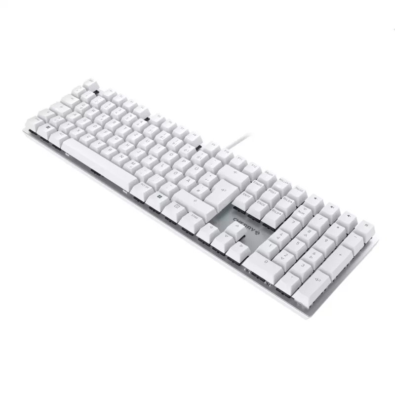 Keyboard CHERRY KC 200 MX Universal USB QWERTZ German Silver White Mechanical 109 keys