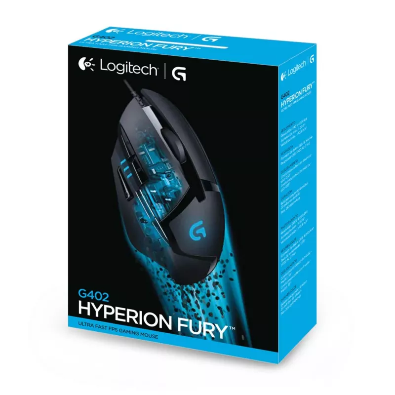 LOGITECH G402 FPS Gaming Mouse USB Hyperion Fury - EWR2