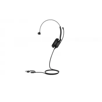 Yealink UH35 Mono UC USB-C/A Headset, Wired, 20 - 20000 Hz, Calls/Music, 96.5 g, Headset, Black
