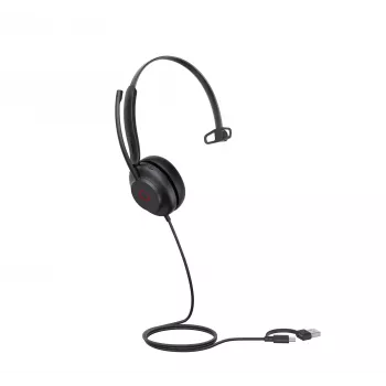 Yealink UH35 Mono UC USB-C/A Headset, Wired, 20 - 20000 Hz, Calls/Music, 96.5 g, Headset, Black
