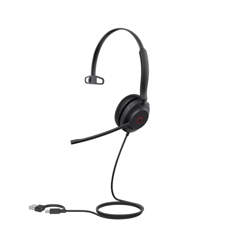 Yealink UH35 Mono UC USB-C/A Headset, Wired, 20 - 20000 Hz, Calls/Music, 96.5 g, Headset, Black