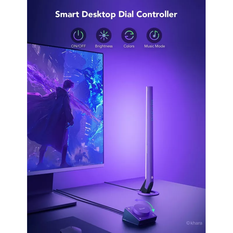 Smart lighting kit Govee H6047, Wi‑Fi/Bluetooth, 12V 24W, black, 5 pieces