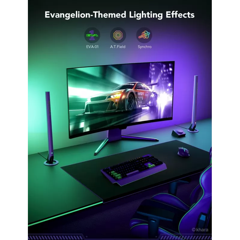 Smart lighting kit Govee H6047, Wi‑Fi/Bluetooth, 12V 24W, black, 5 pieces