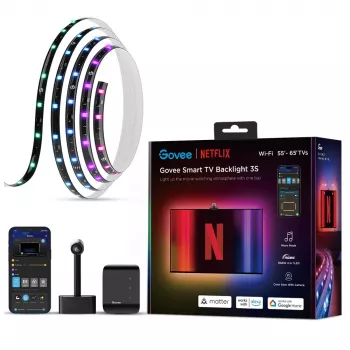 Smart strip light Govee H6098 — Wi‑Fi/Bluetooth, black, 2 kWh/1000h, energy class G
