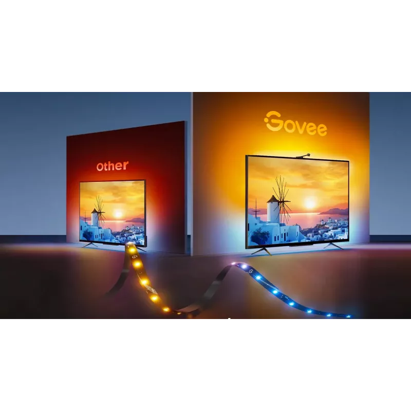 Smart strip light Govee H6098 — Wi‑Fi/Bluetooth, black, 2 kWh/1000h, energy class G