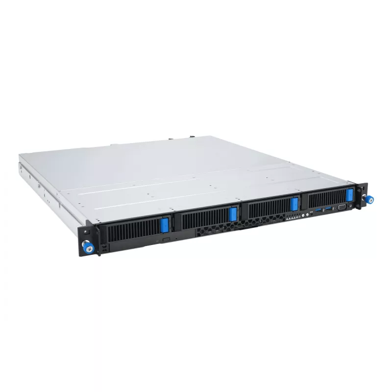 Rack server ASUS RS300-E12-RS4, 1U, Intel C262, LGA1700, Xeon E-2400, 4x hot-swap 3.5 inch bays, 450W PSU, DDR5 UDIMM up to 128GB
