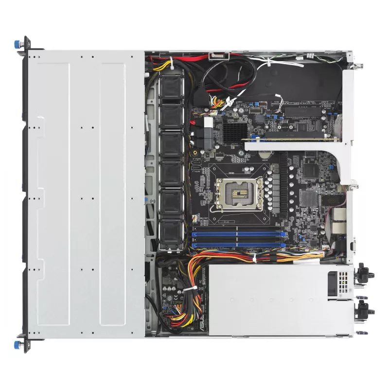 Rack server ASUS RS300-E12-RS4, 1U, Intel C262, LGA1700, Xeon E-2400, 4x hot-swap 3.5 inch bays, 450W PSU, DDR5 UDIMM up to 128GB