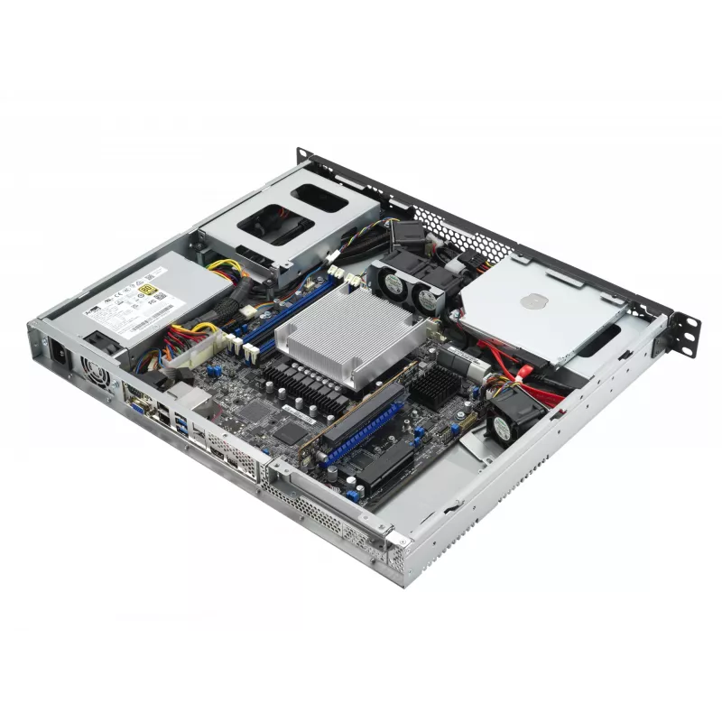 Rack server ASUS RS100-E11-PI2, Intel C252, LGA 1200, 1U, 4 DIMM, DDR4 up to 128 GB, 350W PSU, 2x RJ-45, M.2