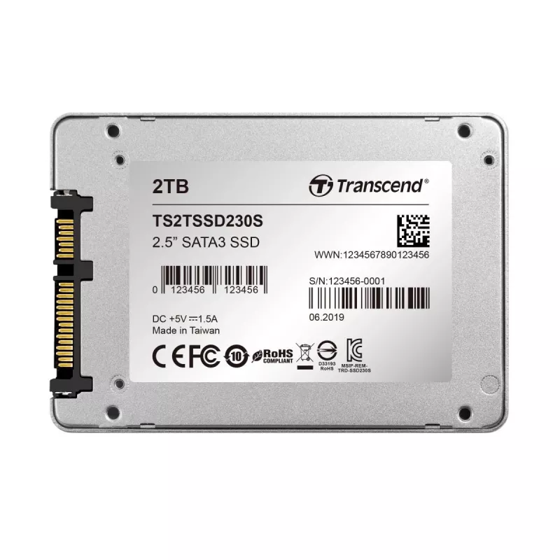 TRANSCEND SSD 230s 2TB 2.5in SATA Ill 6gb/s Tlc Aluminum Case