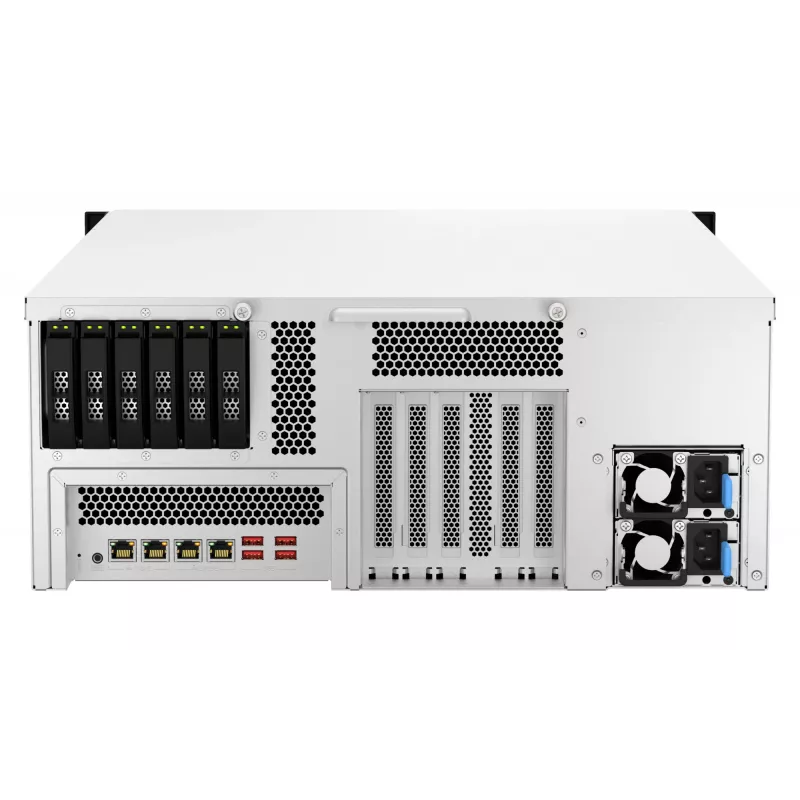 QNAP TS-H3087XU-RP NAS Rack (4U) Intel Xeon E E-2378 64 GB DDR4 0 TB QuTS hero Black, White
