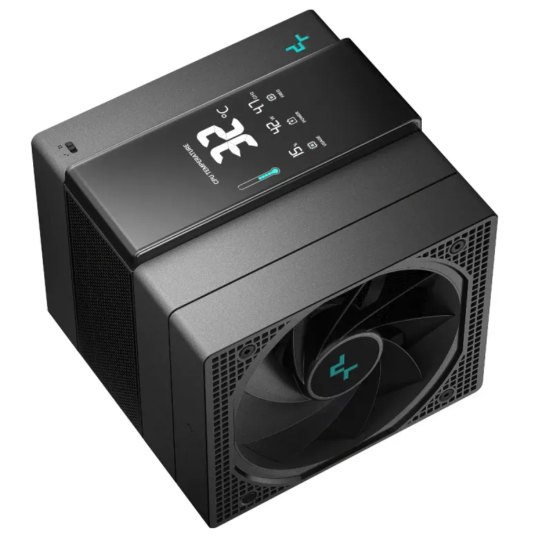 Air cooler DeepCool ASSASSIN IV VC VISION — dual-fan 120/140 mm, 300 W TDP, 7 heat pipes, LGA115x/LGA1200/LGA1700/LGA20xx compatible, Black