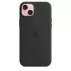 Cover Apple iPhone 15 Plus Silicone Case with MagSafe Black
