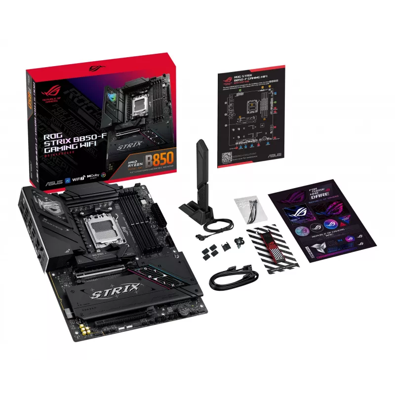 Motherboard ASUS ROG STRIX B850-F GAMING WIFI — AMD B850, Socket AM5, ATX, DDR5, 4×M.2, Wi‑Fi 7, 2.5Gb LAN