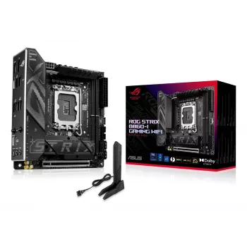 Motherboard ASUS ROG STRIX B860-I GAMING WIFI — Intel B860, LGA 1851, mini ITX, 2× DDR5 DIMM (up to 128 GB), Wi‑Fi 7, 2.5Gb LAN