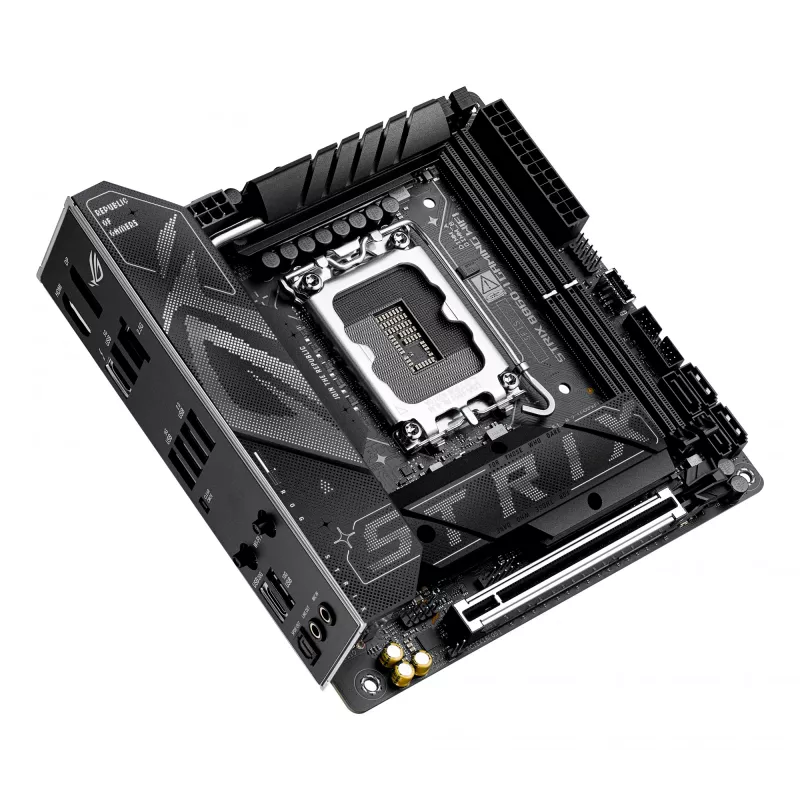 Motherboard ASUS ROG STRIX B860-I GAMING WIFI — Intel B860, LGA 1851, mini ITX, 2× DDR5 DIMM (up to 128 GB), Wi‑Fi 7, 2.5Gb LAN