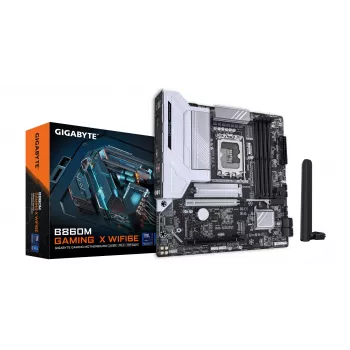 GIGABYTE B860M GAMING X WIFI6E Motherboard - Intel Core Ultra Series CPUs, 8+1+2+2 Phases VRM, up to 9200MHz DDR5, 1xPCIe 5.0 + 1xPCIe 4.0 M.2, 2.5GbE LAN, WIFI 6E, USB 4