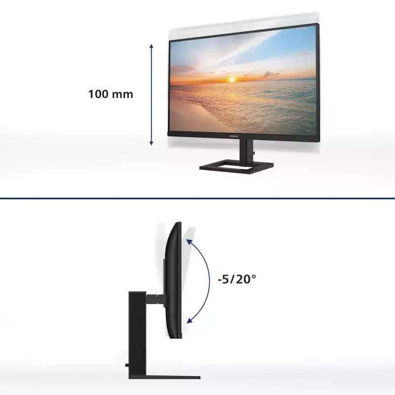 Philips 1000 series 27E1N1900AE/00 computer monitor 68.6 cm (27 inch) 3840 x 2160 pixels 4K Ultra HD LCD Black