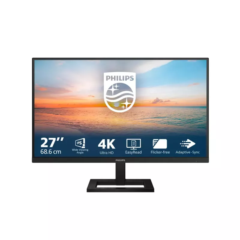 Philips 1000 series 27E1N1900AE/00 computer monitor 68.6 cm (27 inch) 3840 x 2160 pixels 4K Ultra HD LCD Black