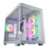 FSP S380-WA Case Mini Tower mITX, mATX White ARGB, Micro Tower, PC, White, micro ATX, Mini-ITX, SPCC, Tempered glass, Gaming