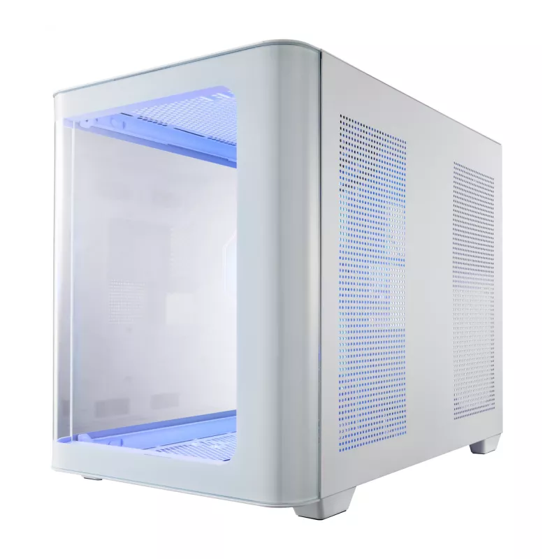 FSP S380-WA Case Mini Tower mITX, mATX White ARGB, Micro Tower, PC, White, micro ATX, Mini-ITX, SPCC, Tempered glass, Gaming