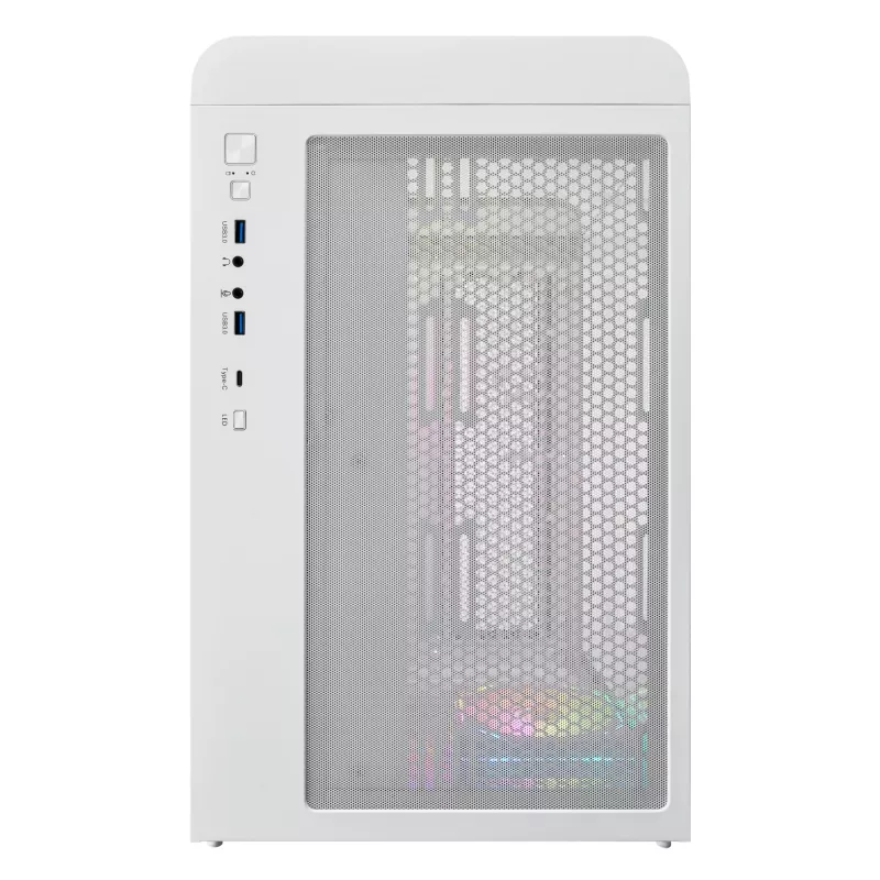 FSP S380-WA Case Mini Tower mITX, mATX White ARGB, Micro Tower, PC, White, micro ATX, Mini-ITX, SPCC, Tempered glass, Gaming