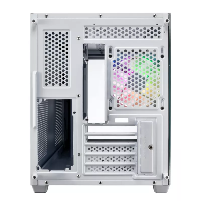 FSP S380-WA Case Mini Tower mITX, mATX White ARGB, Micro Tower, PC, White, micro ATX, Mini-ITX, SPCC, Tempered glass, Gaming
