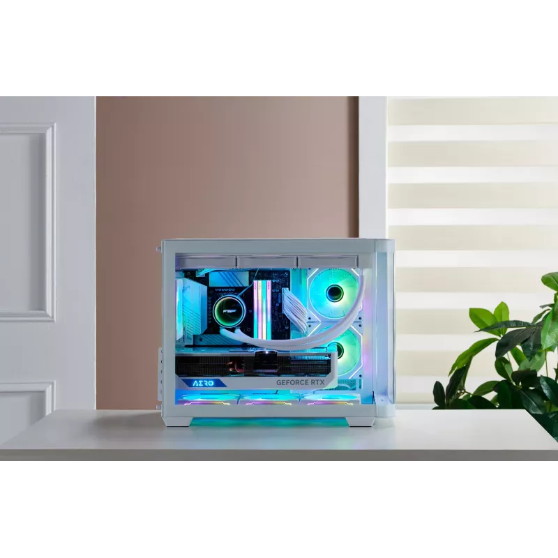 FSP S380-WA Case Mini Tower mITX, mATX White ARGB, Micro Tower, PC, White, micro ATX, Mini-ITX, SPCC, Tempered glass, Gaming