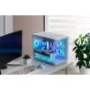 FSP S380-WA Case Mini Tower mITX, mATX White ARGB, Micro Tower, PC, White, micro ATX, Mini-ITX, SPCC, Tempered glass, Gaming