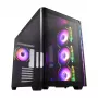 FSP M580-BA Case Midi Tower mITX, mATX Black ARGB, Midi Tower, PC, Black, ATX, micro ATX, Mini-ITX, Glass, SPCC, Gaming