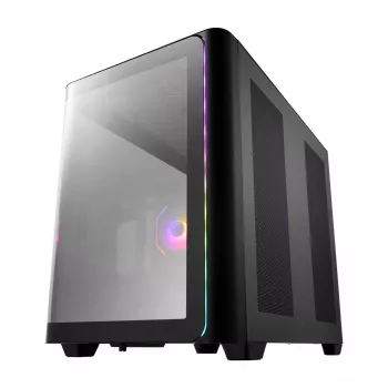 FSP M580-BA Case Midi Tower mITX, mATX Black ARGB, Midi Tower, PC, Black, ATX, micro ATX, Mini-ITX, Glass, SPCC, Gaming