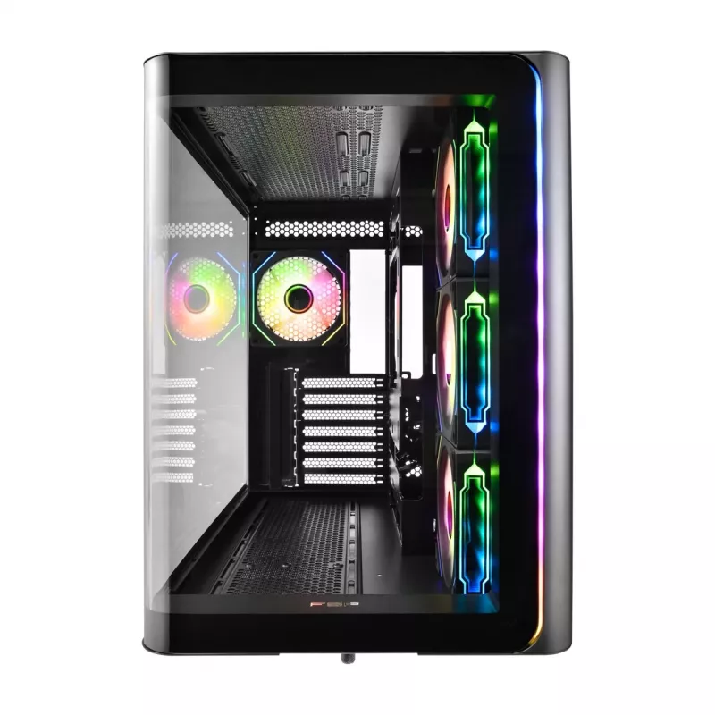 FSP M580-BA Case Midi Tower mITX, mATX Black ARGB, Midi Tower, PC, Black, ATX, micro ATX, Mini-ITX, Glass, SPCC, Gaming