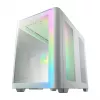 FSP M580-WA Case Midi Tower mITX, mATX White ARGB, Midi Tower, PC, White, ATX, micro ATX, Mini-ITX, Glass, SPCC, Gaming